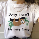 Women’s Kawaii Sloth Printed T-Shirt